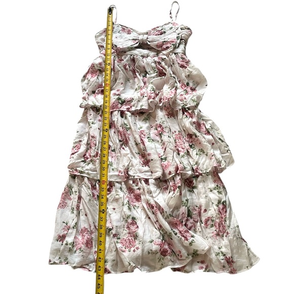 NWT By The River Charming Floral Midi Dress Bow Tiered Cottagecore Easter Deess - Picture 12 of 12